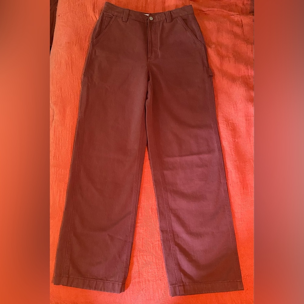 Aritzia TNA cargo pants sz4 burgundy
